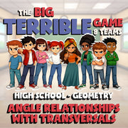 Angle Relationships with Transversals BIG TERRIBLE GAME - Geometry Math Review