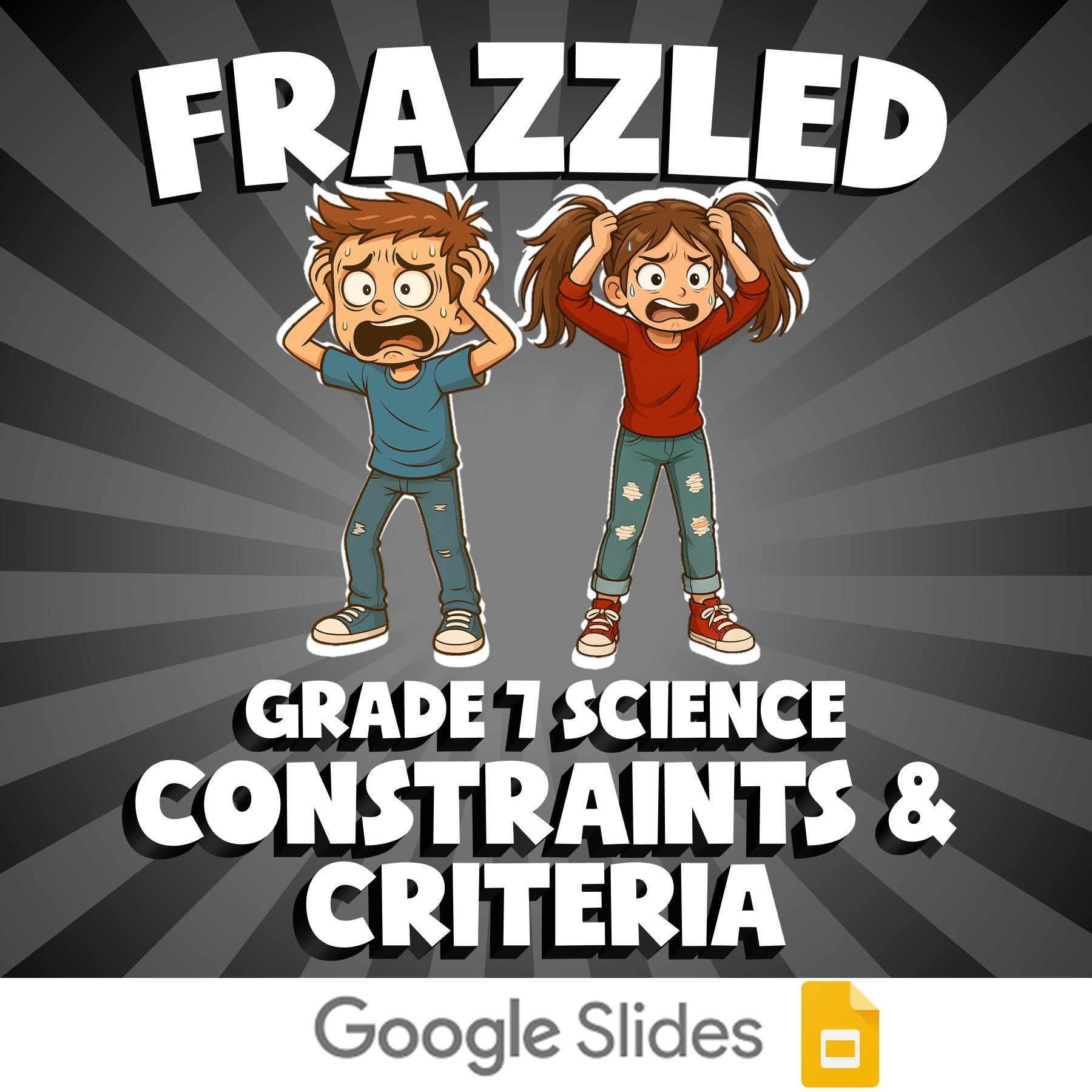 Constraints & Criteria FRAZZLED Science Game - No Prep Grade 7 Review Activity