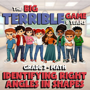 Identifying Right Angles in Shapes BIG TERRIBLE GAME - Grade 3 Math Review