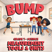 Measurement Tools & Units BUMP Science Game - No Prep Grade 7 Review Activity