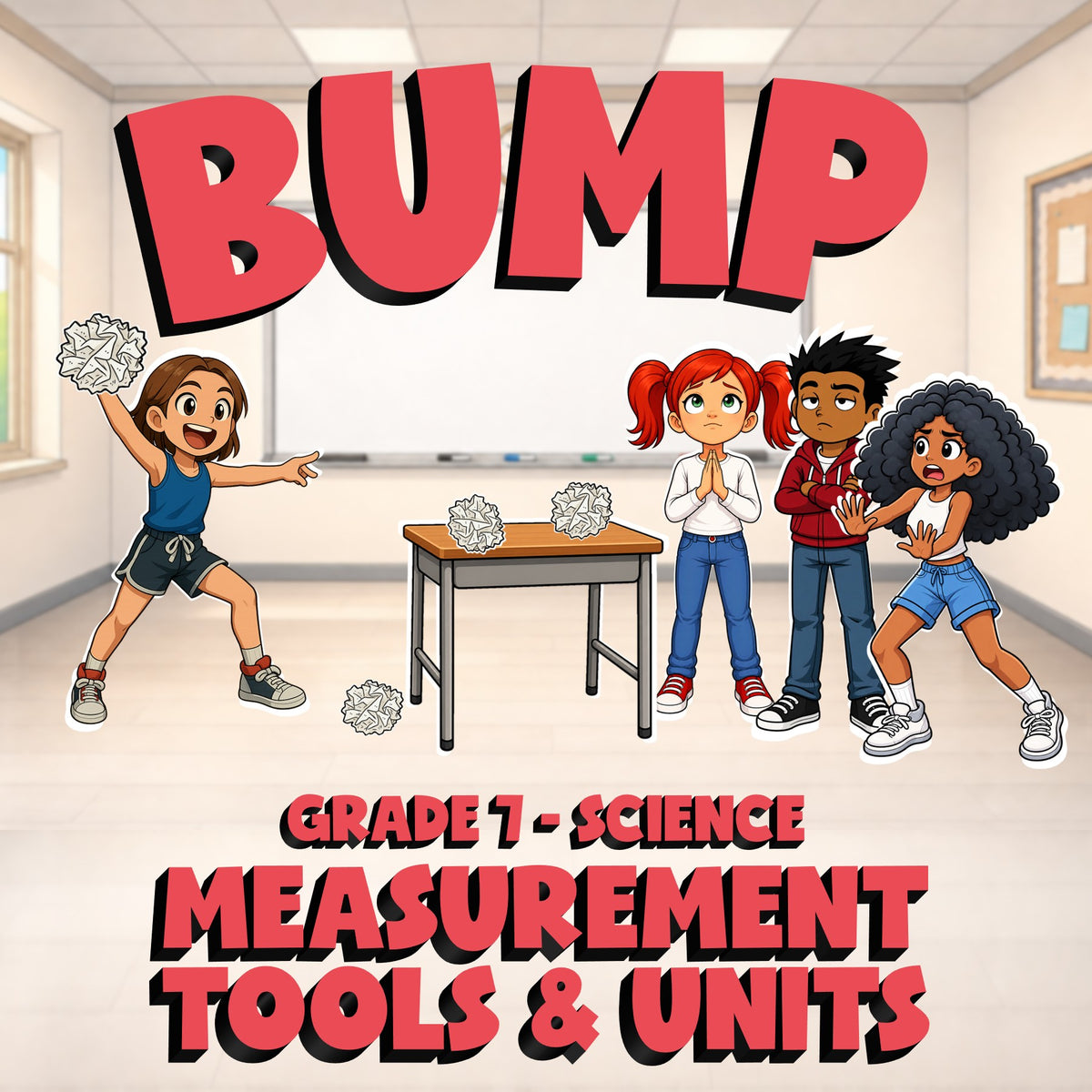 Measurement Tools & Units BUMP Science Game - No Prep Grade 7 Review Activity