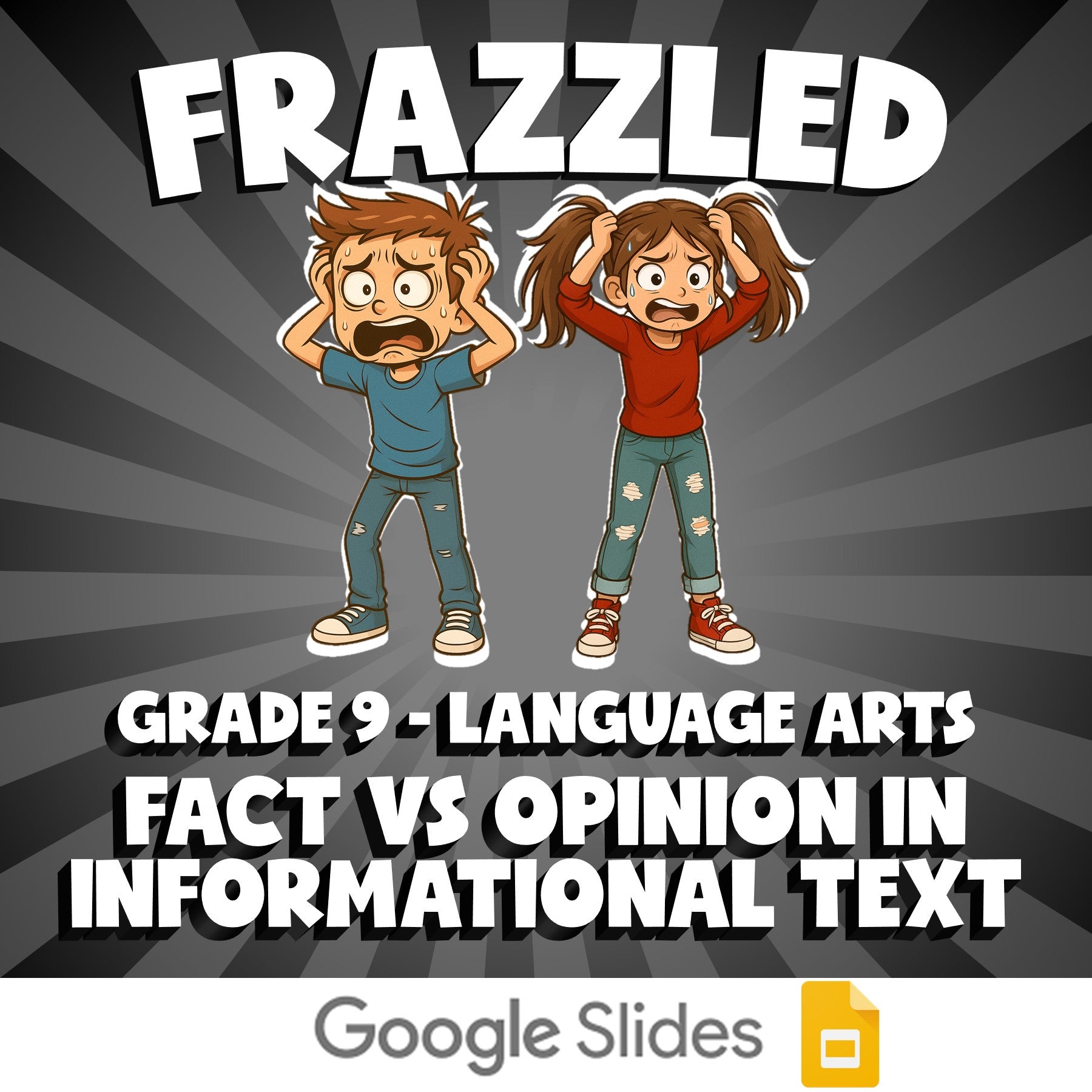 Fact vs Opinion in Informational Text FRAZZLED ELA Game - No Prep Grade 9 Review