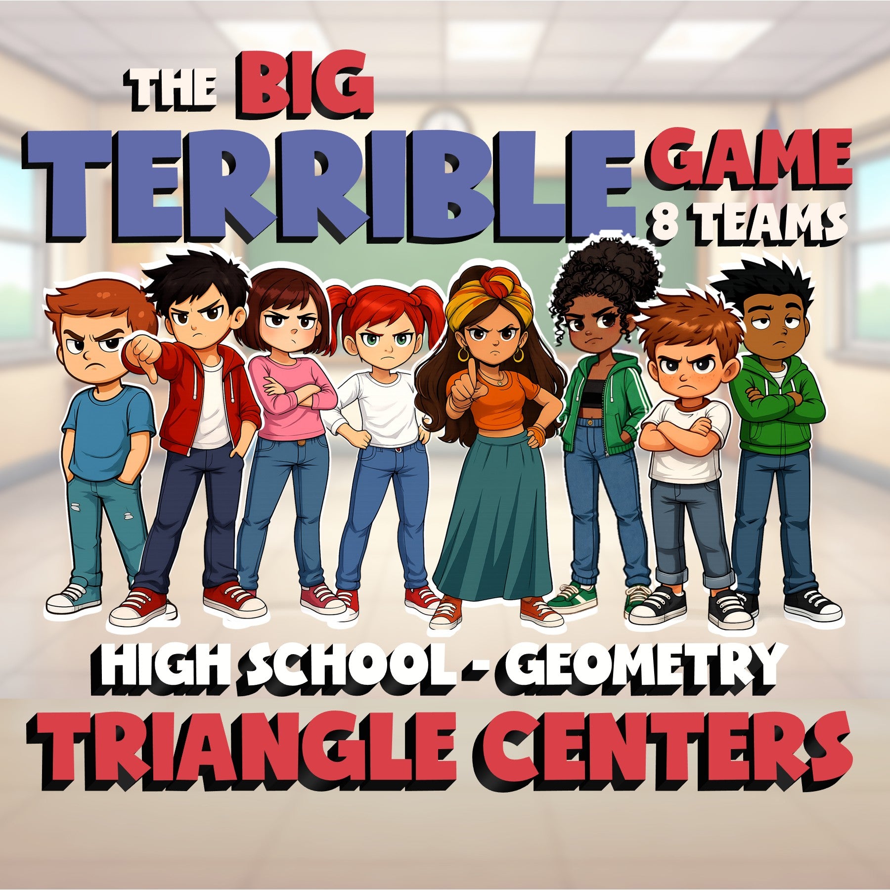 Triangle Centers BIG TERRIBLE GAME - No Prep Geometry Math Review Activity