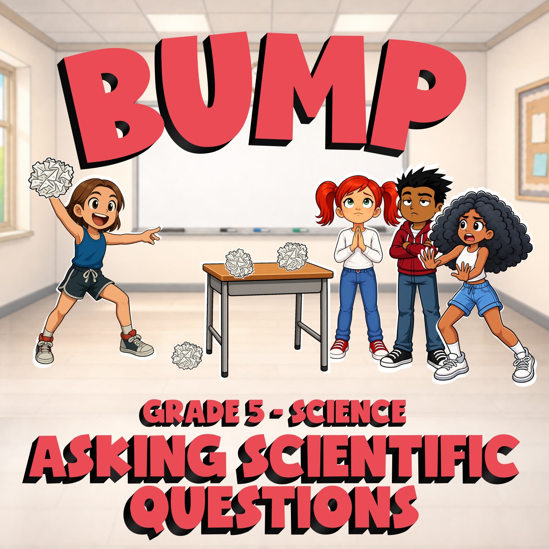 Asking Scientific Questions BUMP Science Game - No Prep Grade 5 Review Activity