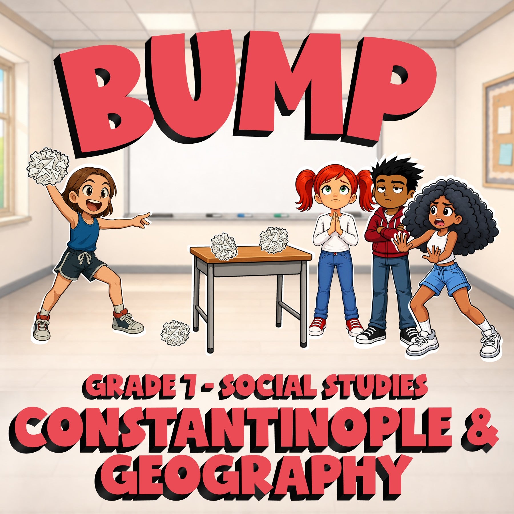 Constantinople & Geography BUMP Socials Game - No Prep Grade 7 Review Activity