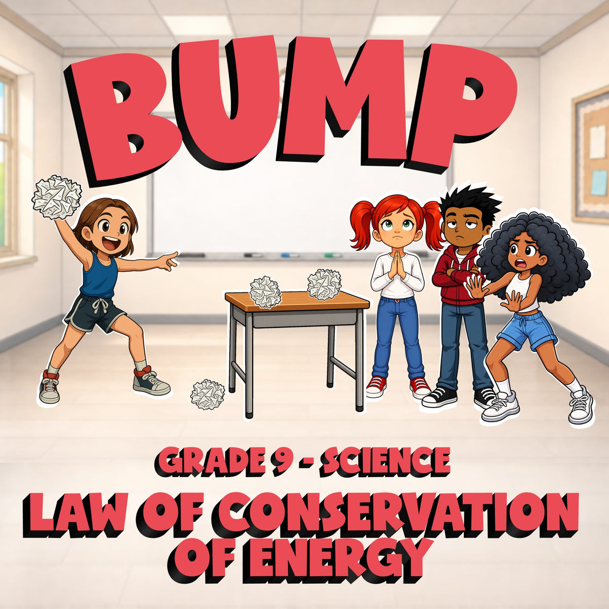Law of Conservation of Energy BUMP Science Game - No Prep Grade 9 Review