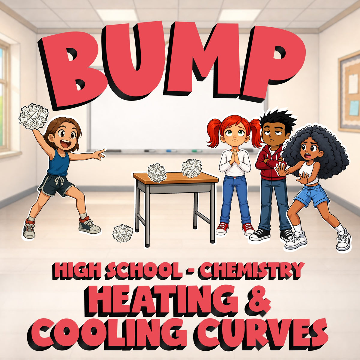 Heating & Cooling Curves BUMP Science Game - No Prep Chemistry Review Activity