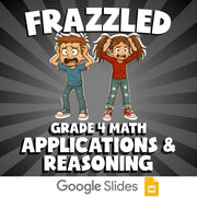 Applications & Reasoning FRAZZLED Math Game - No Prep Grade 4 Review Activity