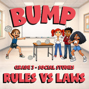 Rules vs Laws BUMP Socials Game - No Prep Grade 3 Review Activity