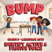 Identify Active & Passive Voice BUMP ELA Game - No Prep Grade 8 Review Activity