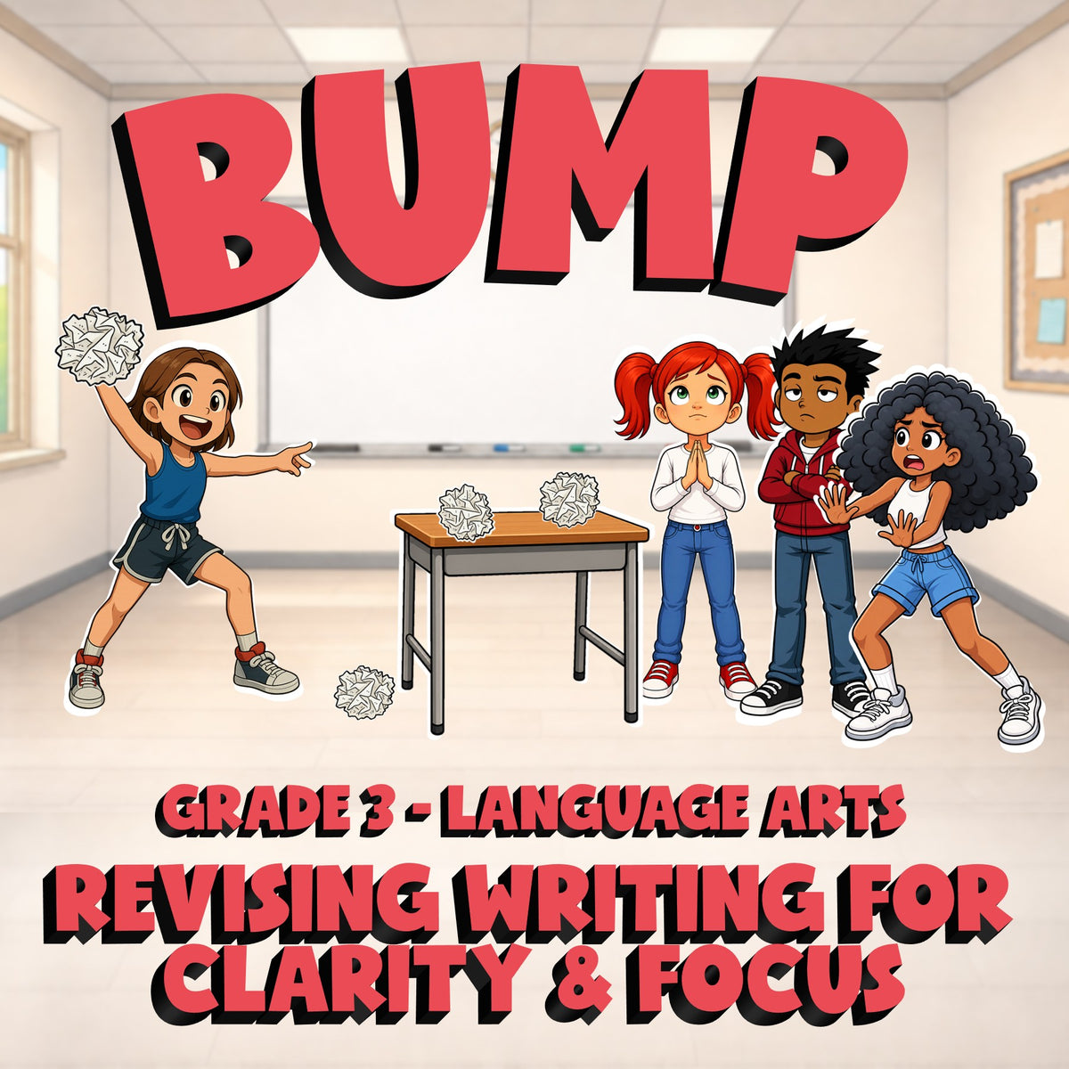 Revising Writing for Clarity & Focus BUMP ELA Game - No Prep Grade 3 Review