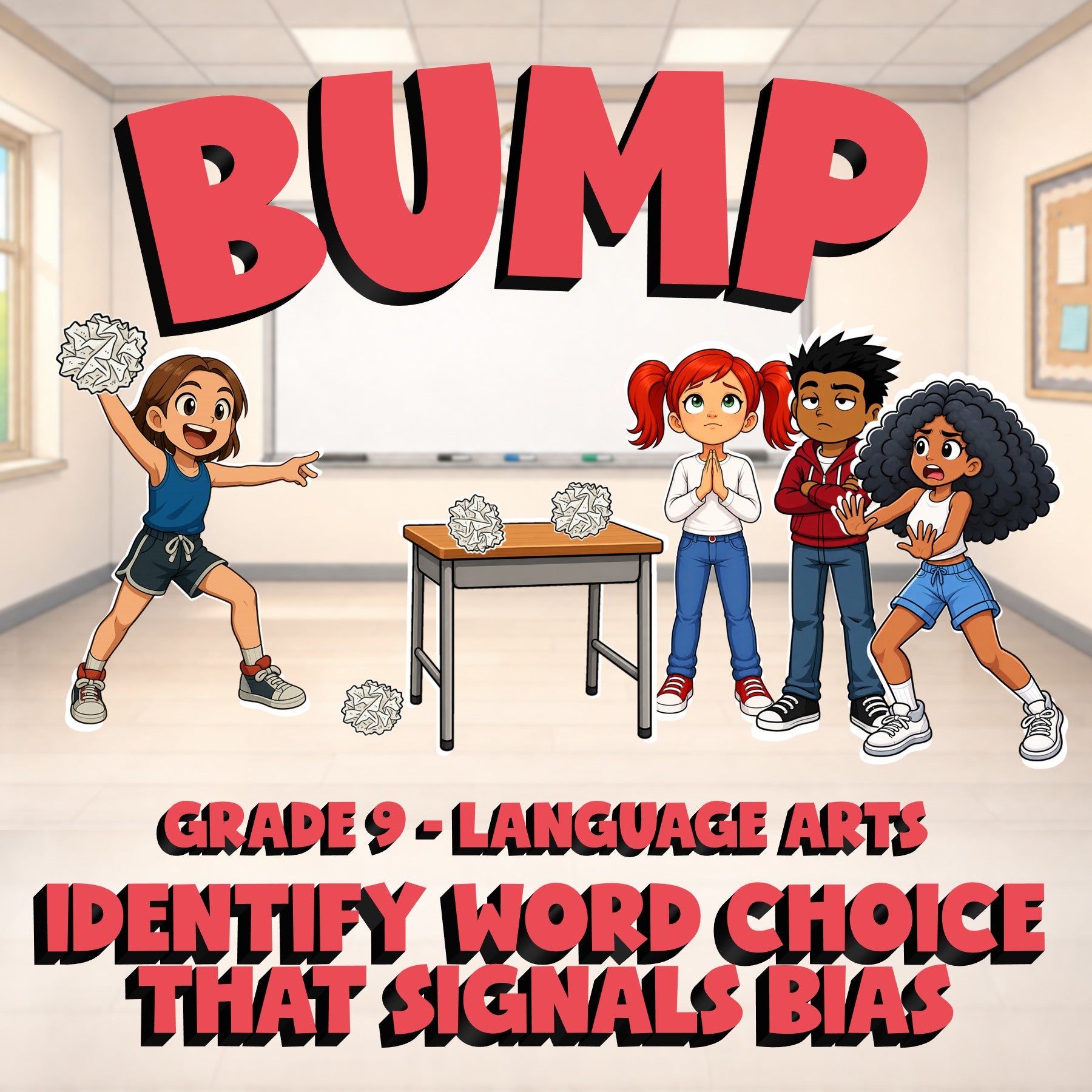 Identify Word Choice That Signals Bias BUMP ELA Game - No Prep Grade 9 Review