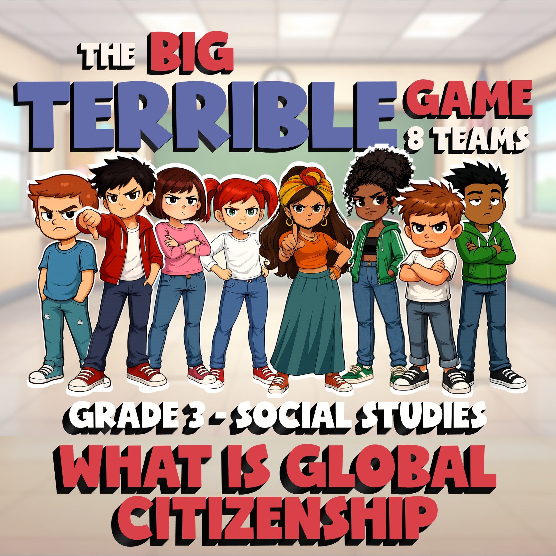 What Is Global Citizenship BIG TERRIBLE GAME - No Prep Grade 3 Socials Review