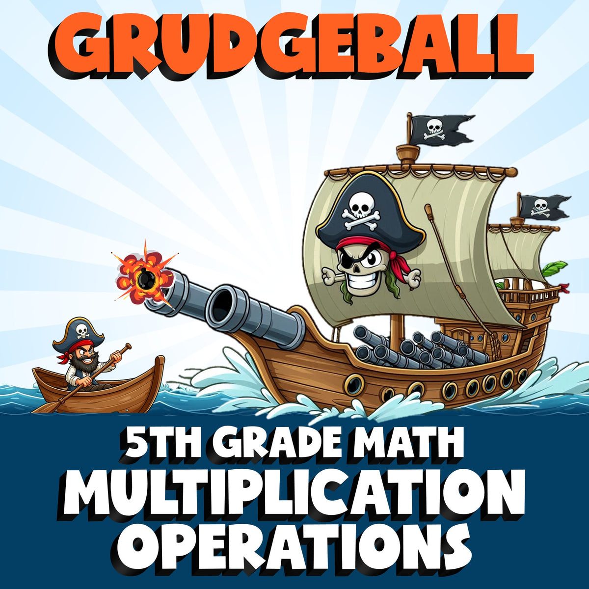 Multiplication Operations GRUDGEBALL Math Game - No Prep Grade 5 Review Activity