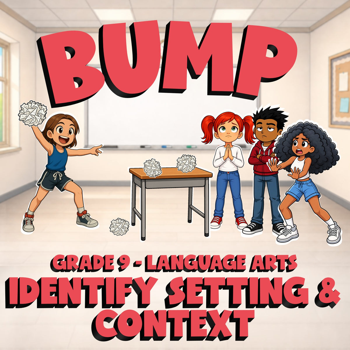 Identify Setting & Context BUMP ELA Game - No Prep Grade 9 Review Activity