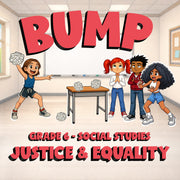Justice & Equality BUMP Socials Game - No Prep Grade 6 Review Activity