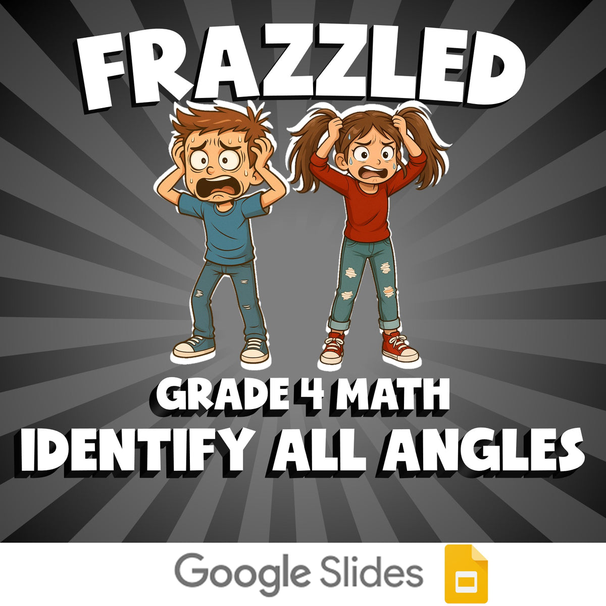 Identify All Angles FRAZZLED Math Game - No Prep Grade 4 Review Activity