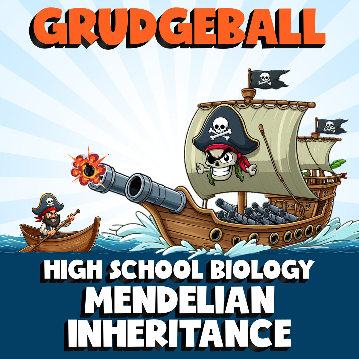 Mendelian Inheritance GRUDGEBALL Science Game - No Prep Biology Review Activity