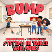 Systems in Three Variables BUMP Math Game - No Prep PreCalculus Review Activity