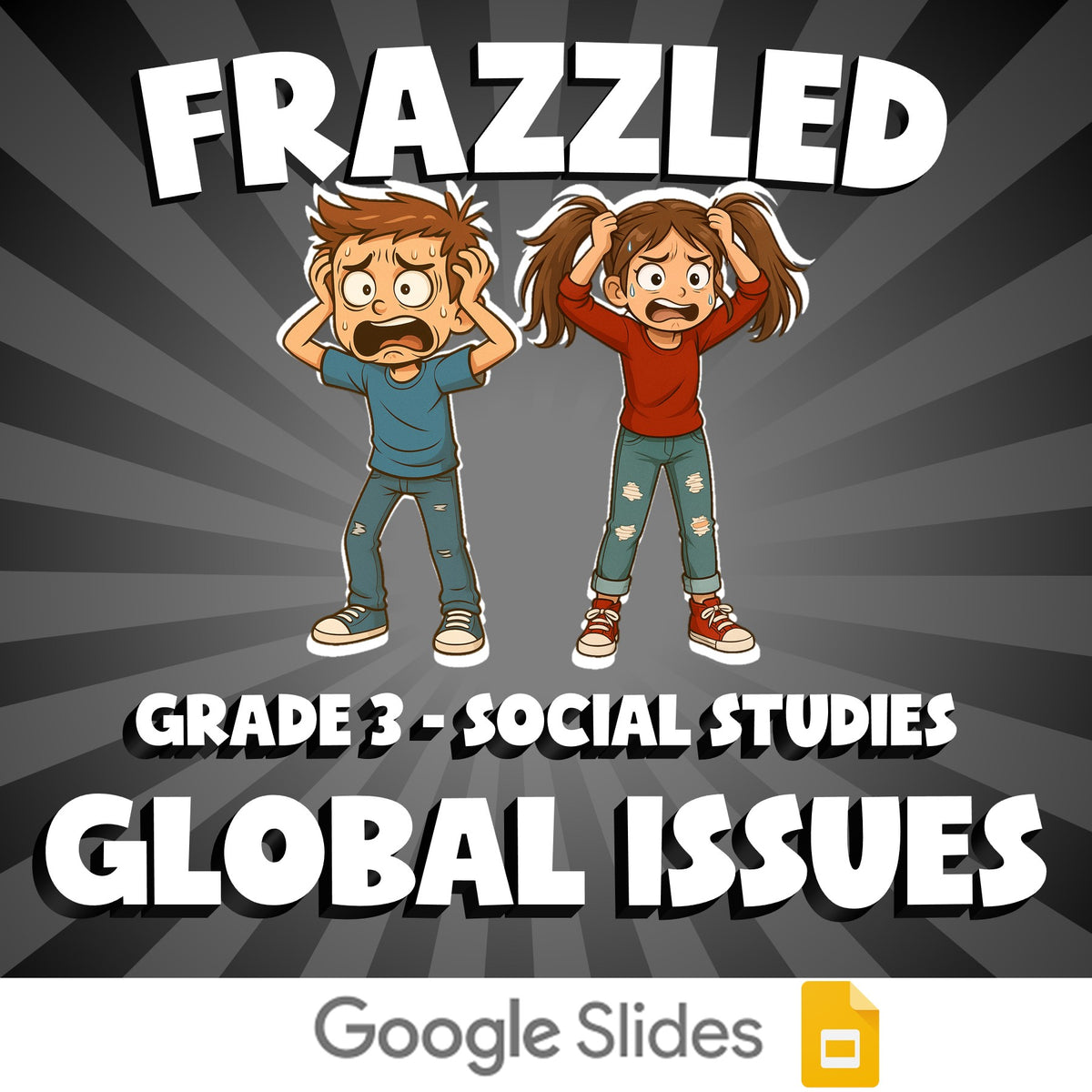 Global Issues FRAZZLED Socials Game - No Prep Grade 3 Review Activity
