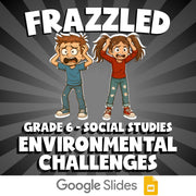 Environmental Challenges FRAZZLED Socials Game - No Prep Grade 6 Review Activity