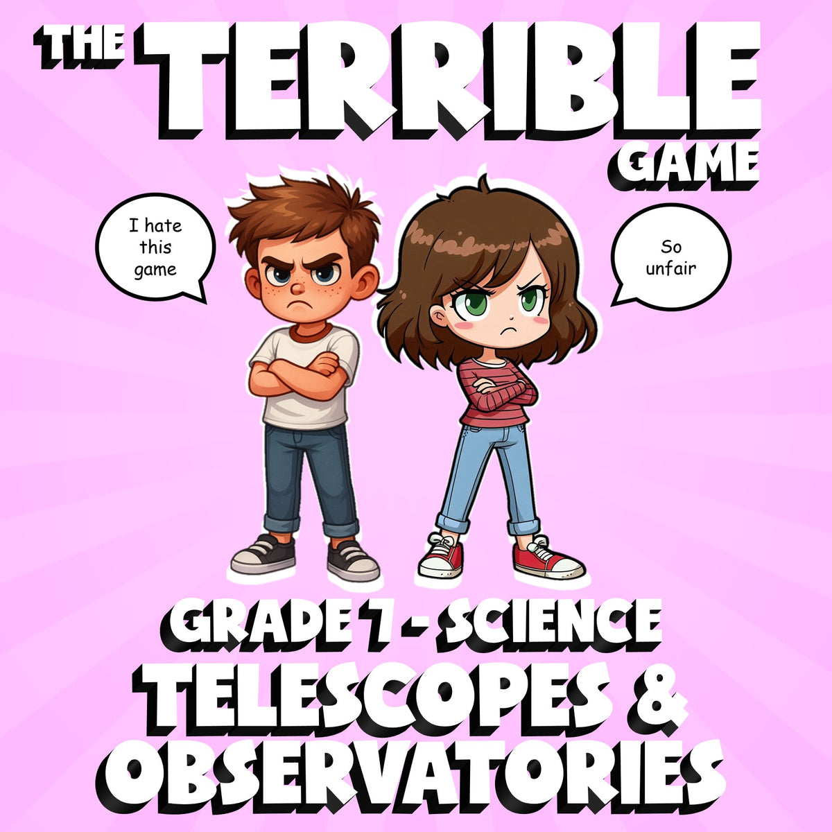 Telescopes & Observatories THE TERRIBLE GAME - No Prep Grade 7 Science Review