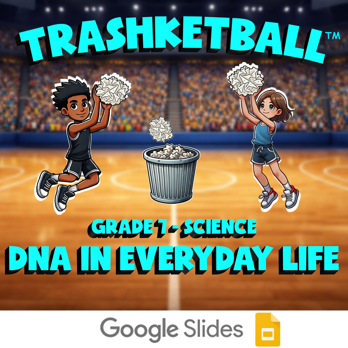 DNA in Everyday Life TRASHKETBALL Science Game - No Prep Grade 7 Review Activity