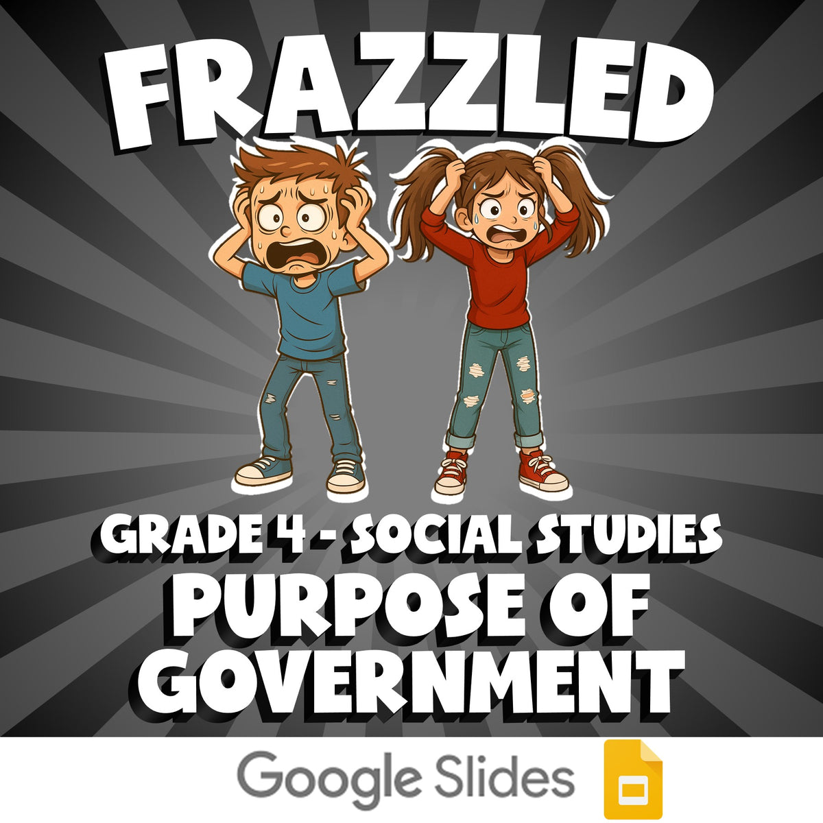 Purpose of Government FRAZZLED Socials Game - No Prep Grade 4 Review Activity