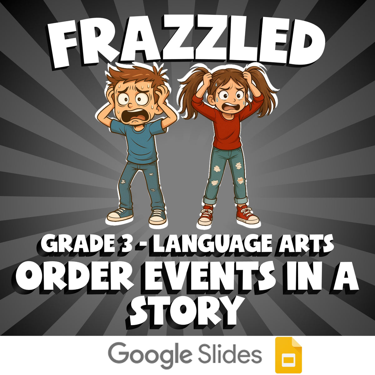 Order Events in a Story FRAZZLED ELA Game - No Prep Grade 3 Review Activity