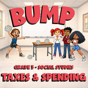Taxes & Spending BUMP Socials Game - No Prep Grade 5 Review Activity