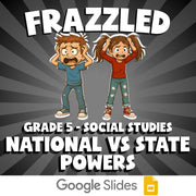 National vs State Powers FRAZZLED Socials Game - No Prep Grade 5 Review Activity