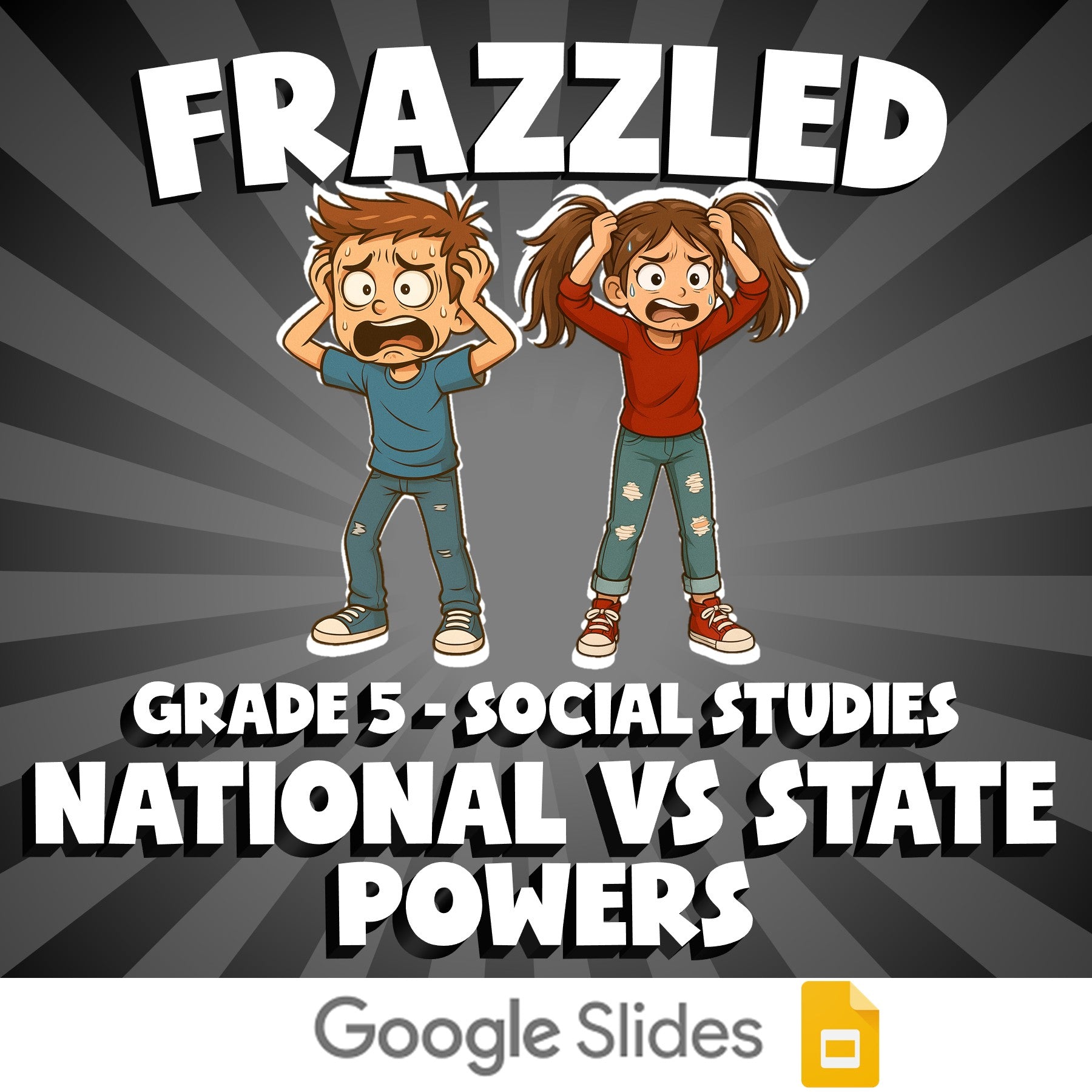 National vs State Powers FRAZZLED Socials Game - No Prep Grade 5 Review Activity