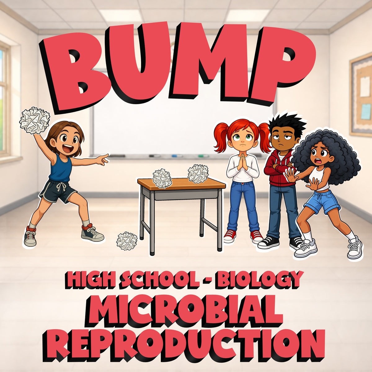 Microbial Reproduction BUMP Science Game - No Prep Biology Review Activity
