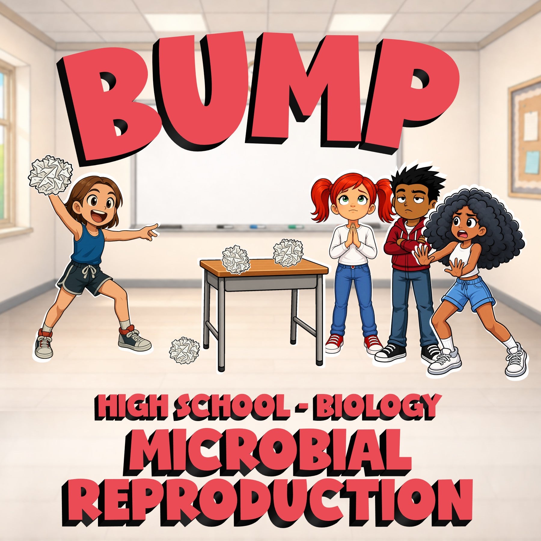 Microbial Reproduction BUMP Science Game - No Prep Biology Review Activity
