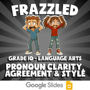 Pronoun Clarity, Agreement & Style FRAZZLED ELA Game - No Prep Grade 10 Review