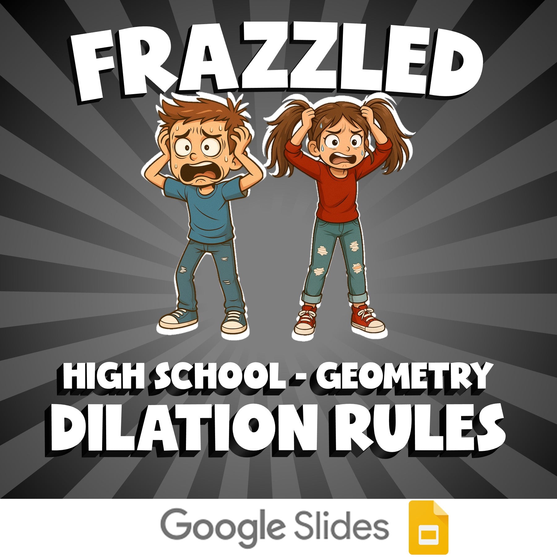 Dilation Rules FRAZZLED Math Game - No Prep Geometry Review Activity