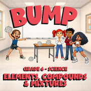 Elements, Compounds & Mixtures BUMP Science Game - No Prep Grade 6 Review