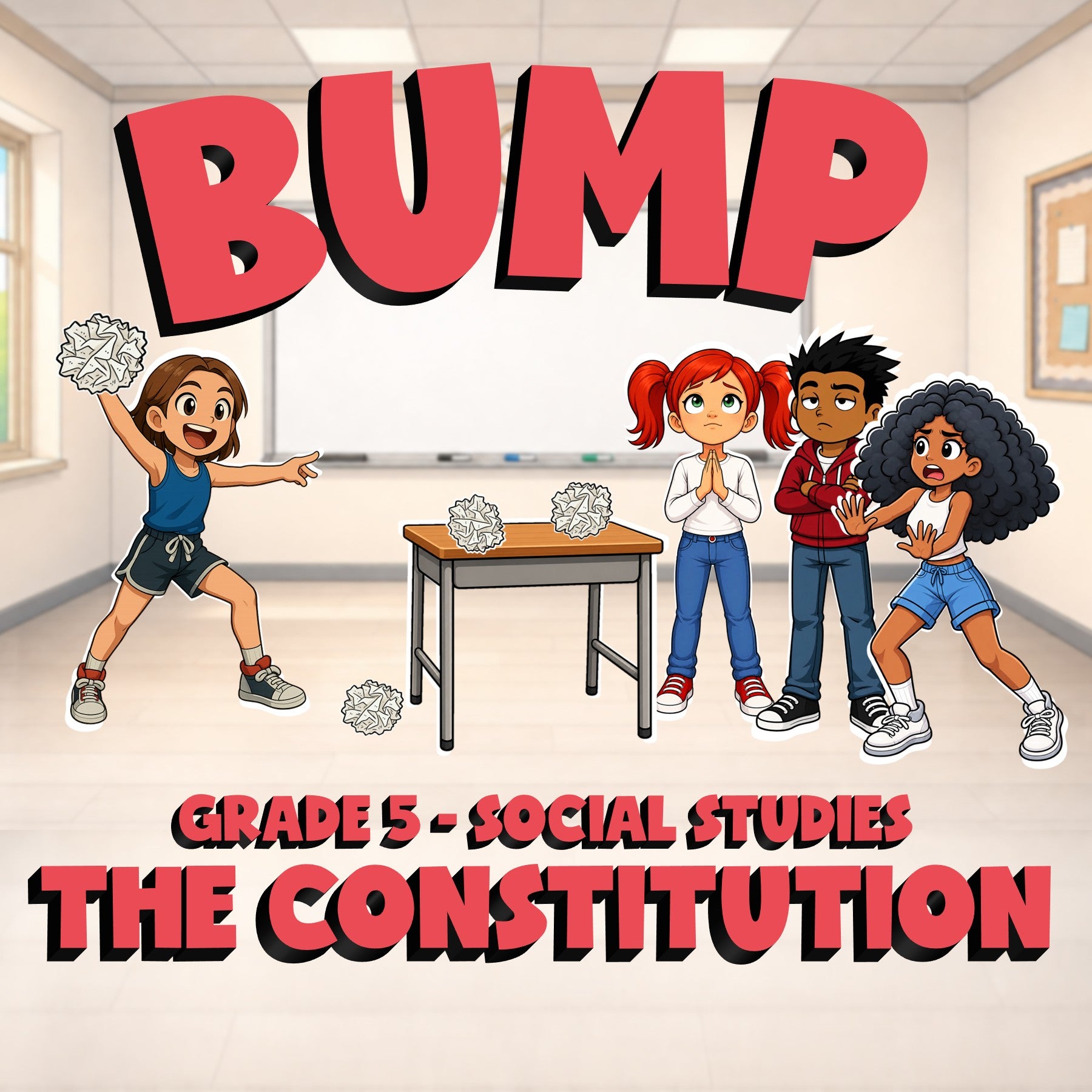 The Constitution BUMP Socials Game - No Prep Grade 5 Review Activity