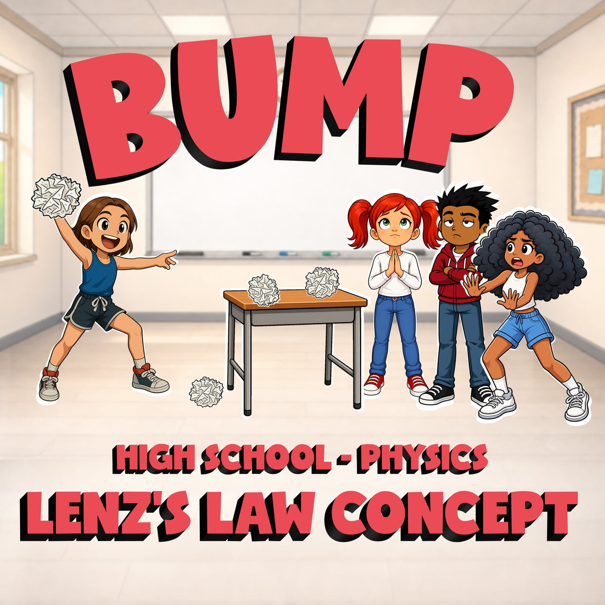 Lenz’s Law Concept BUMP Science Game - No Prep Physics Review Activity