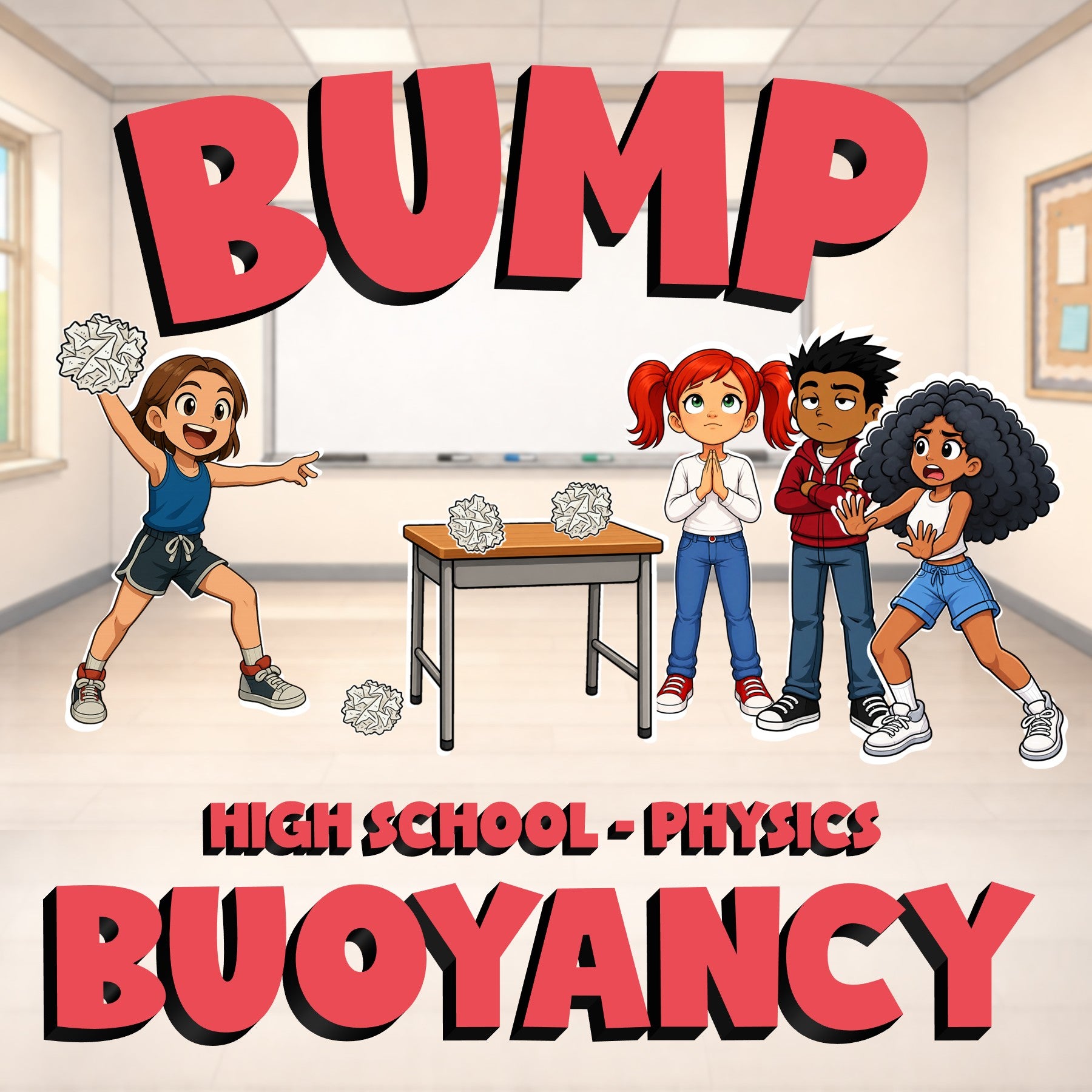 Buoyancy BUMP Science Game - No Prep Physics Review Activity