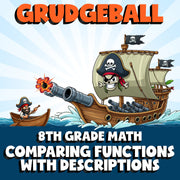 Comparing Functions with Descriptions GRUDGEBALL Math Game - No Prep Grade 8