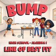 Line of Best Fit BUMP Math Game - No Prep Algebra 1 Review Activity