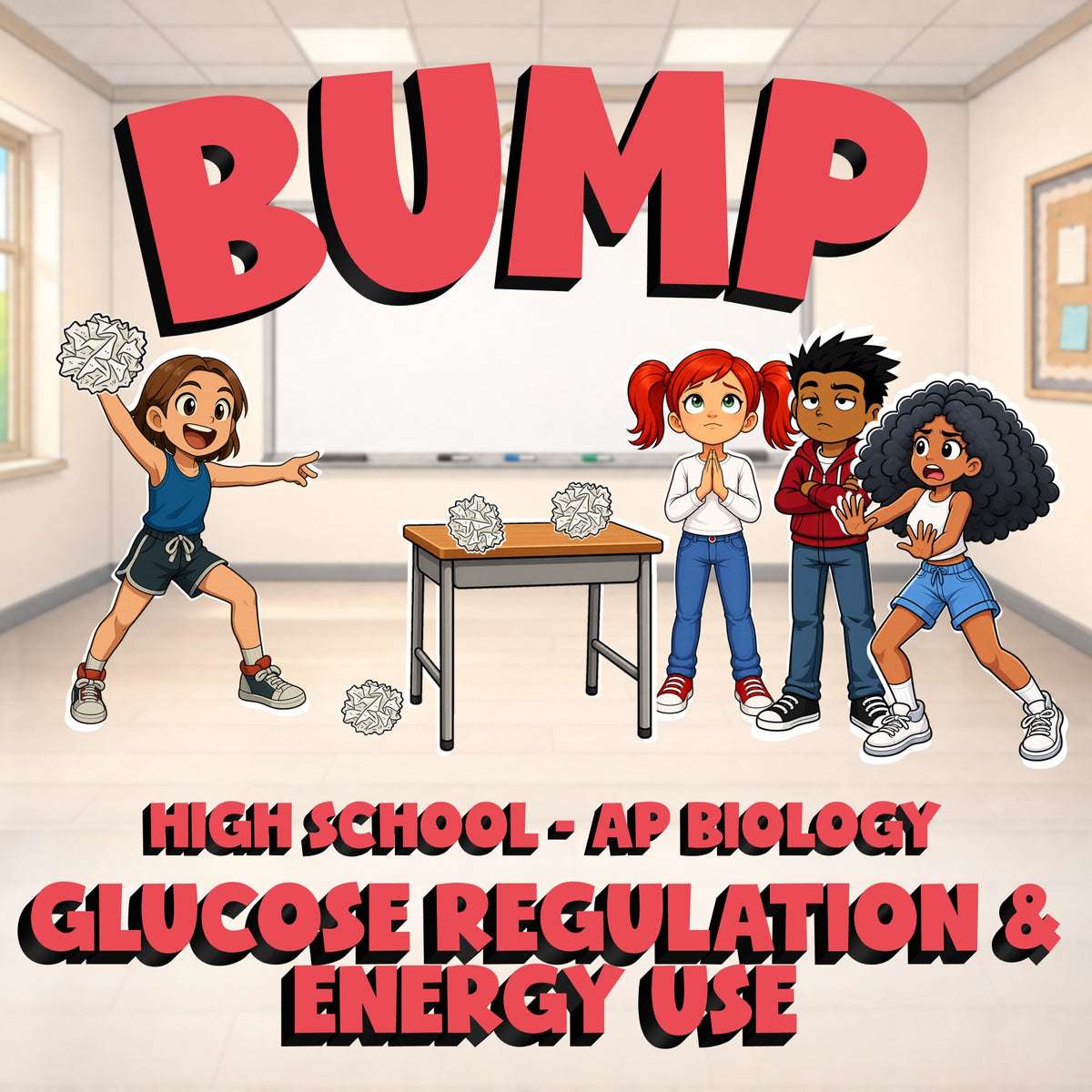 Glucose Regulation & Energy Use BUMP Science Game - No Prep AP Biology Review
