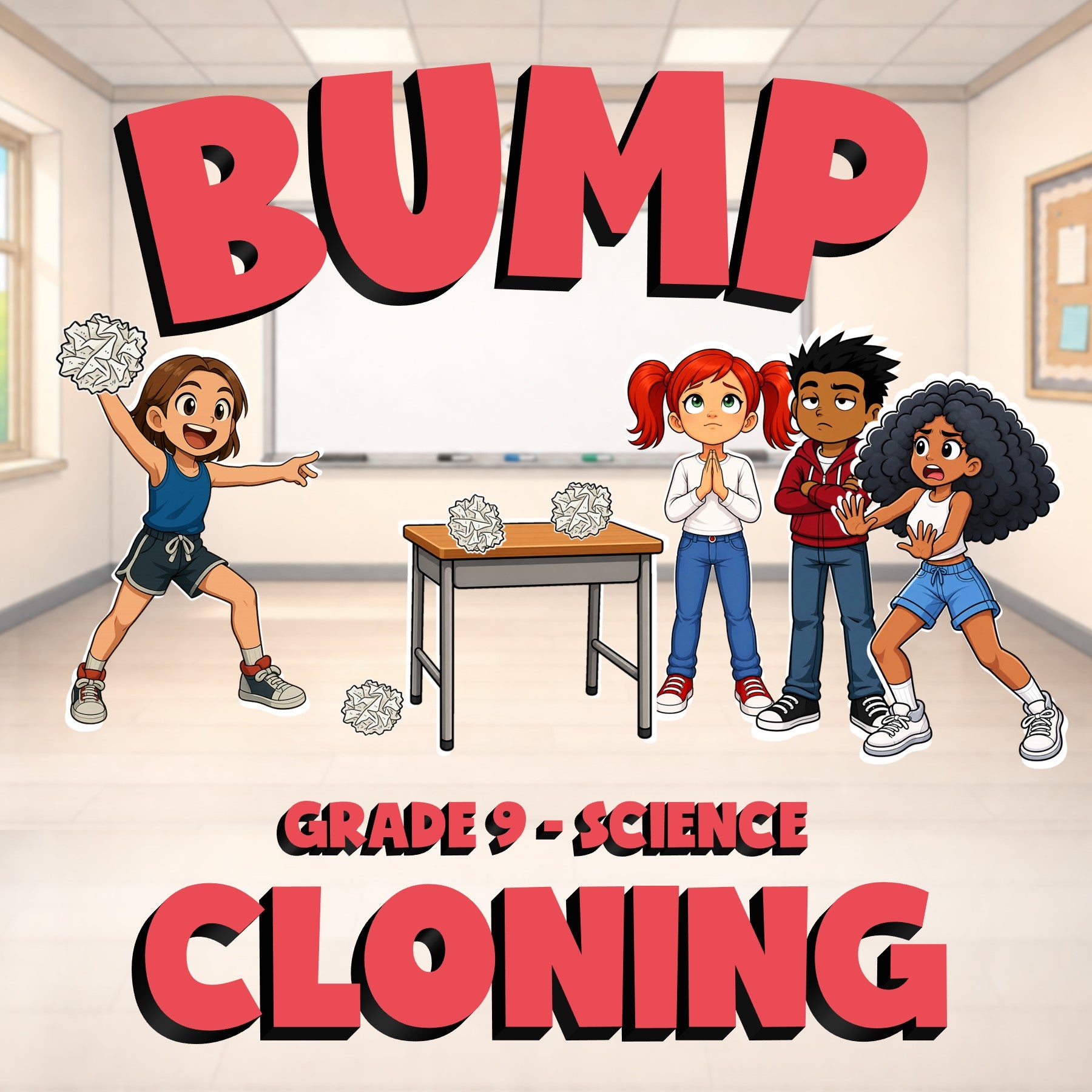 Cloning BUMP Science Game - No Prep Grade 9 Review Activity