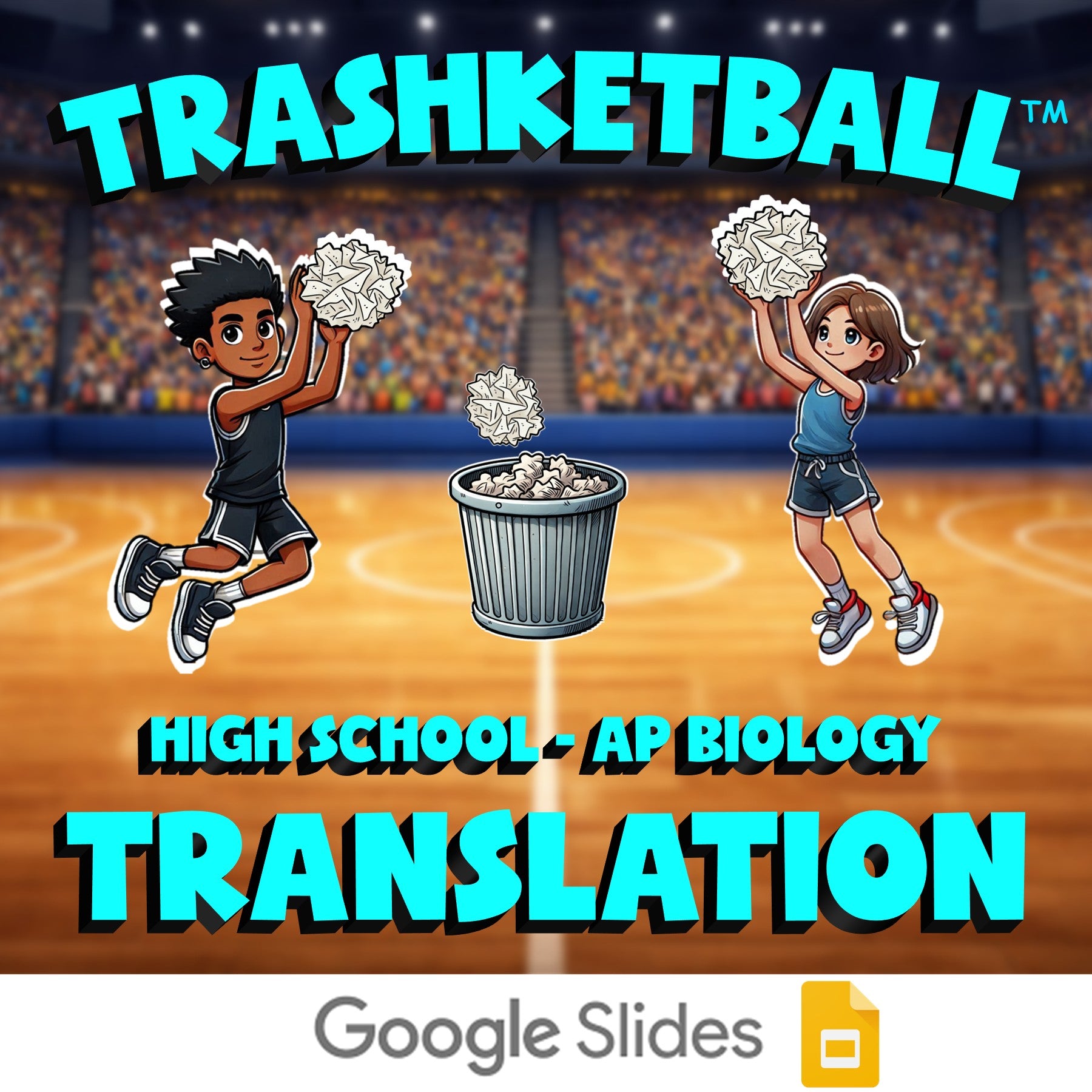 Translation TRASHKETBALL Science Game - No Prep AP Biology Review Activity