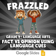 Fact vs Opinion Using Language Cues FRAZZLED ELA Game - No Prep Grade 9 Review