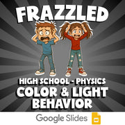 Color & Light Behavior FRAZZLED Science Game - No Prep Physics Review Activity