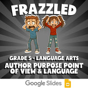 Author Purpose Point of View & Language FRAZZLED ELA Game - No Prep Grade 5