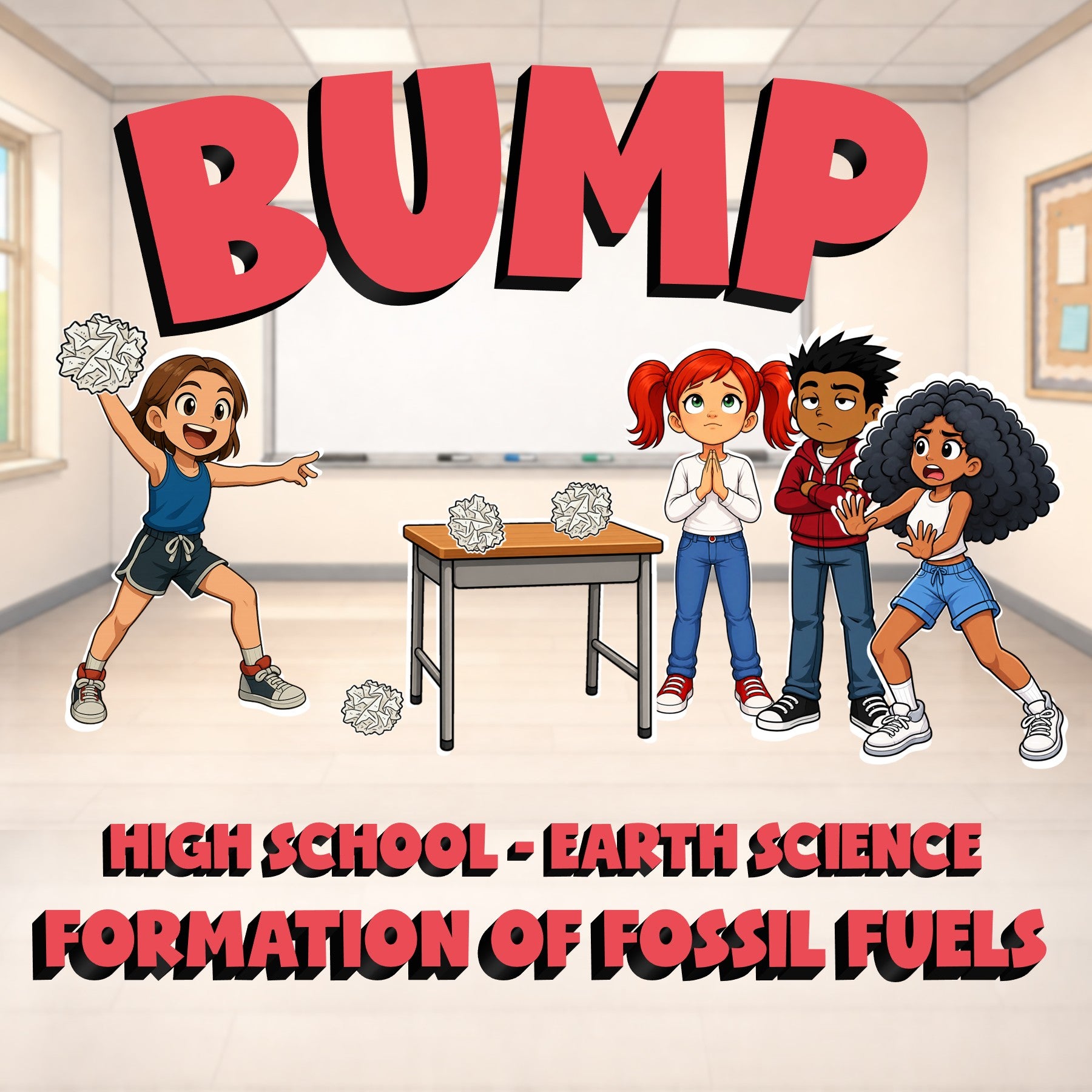Formation of Fossil Fuels BUMP Game - No Prep Earth Science Review Activity