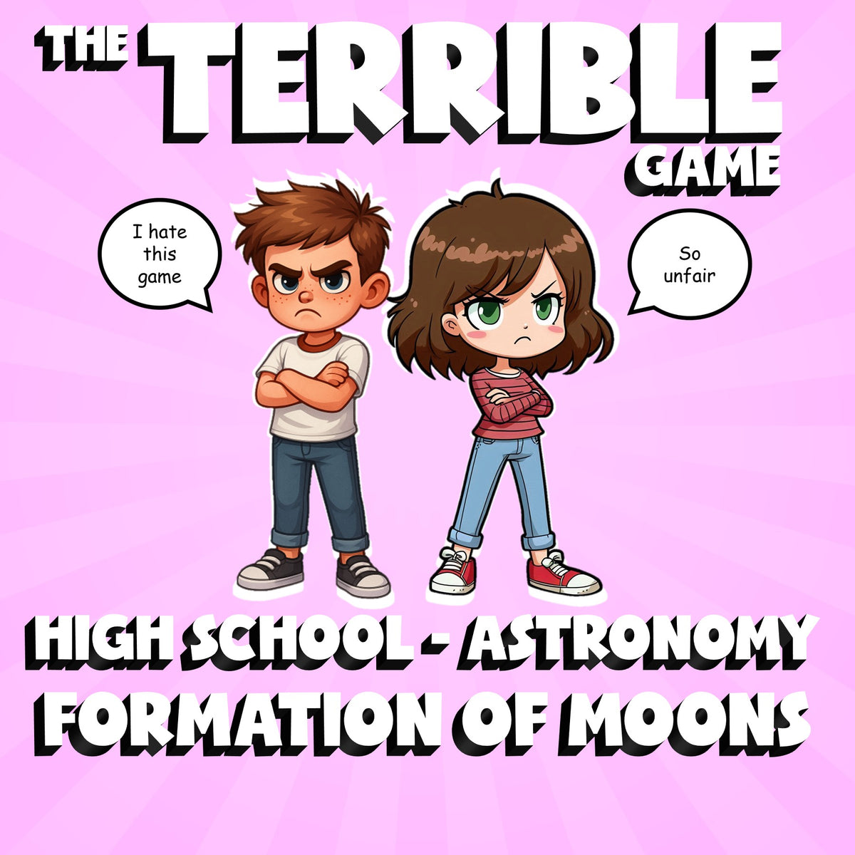 Formation of Moons THE TERRIBLE GAME - No Prep Astronomy Science Review Activity